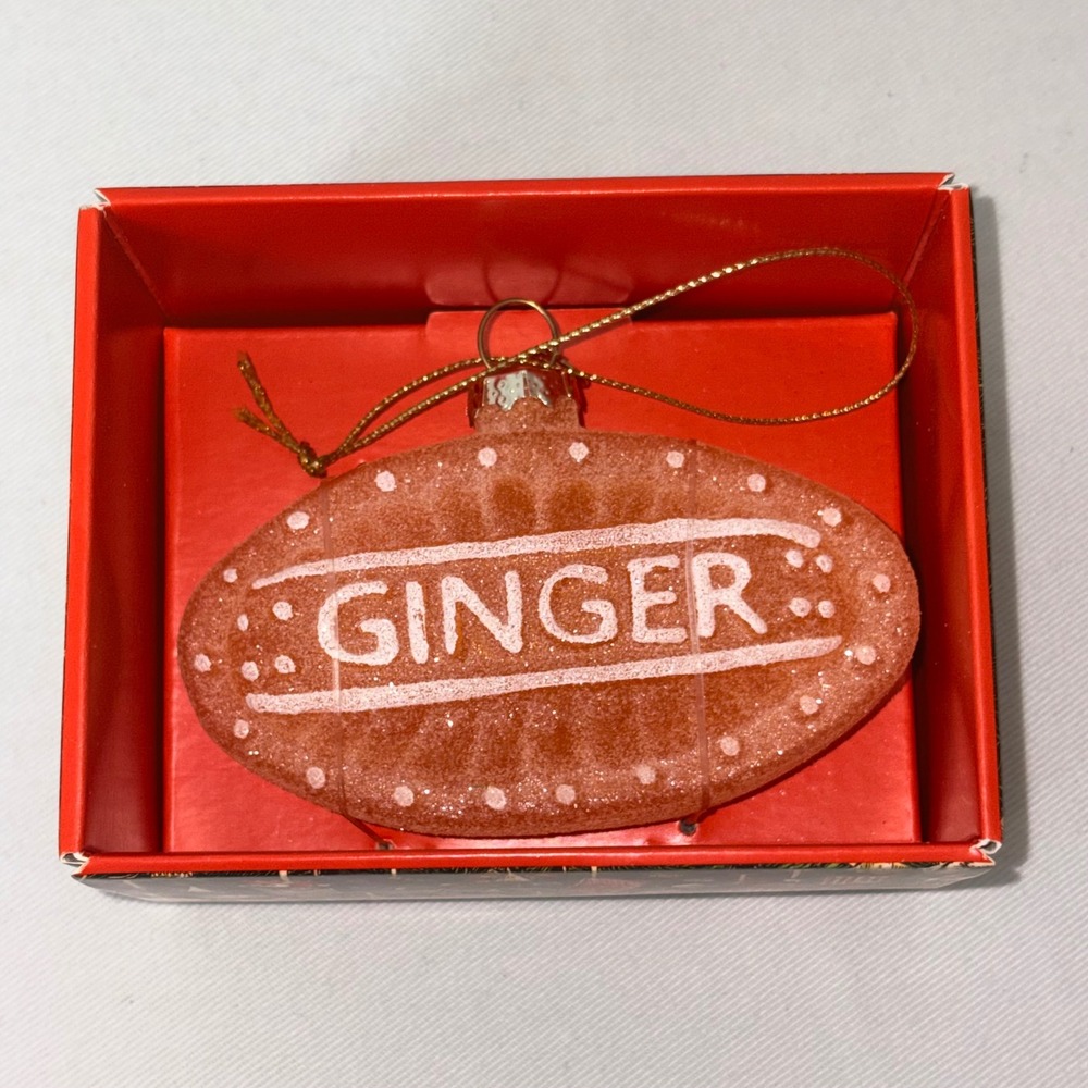 John Derian Target Ginger Candy Glass Christmas Ornament Amber Vintage Style Box